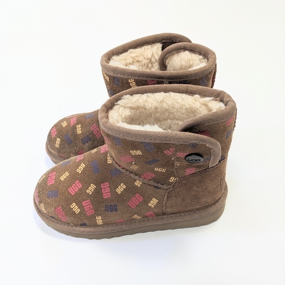 UGG Jona Confetti Logo Brown Kids Boots